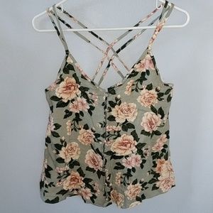 American Eagle Floral Tank Top